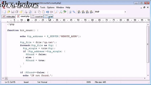 PHP Lecture (94) Creating a File Based Unique Hit Counter Part 2_x264