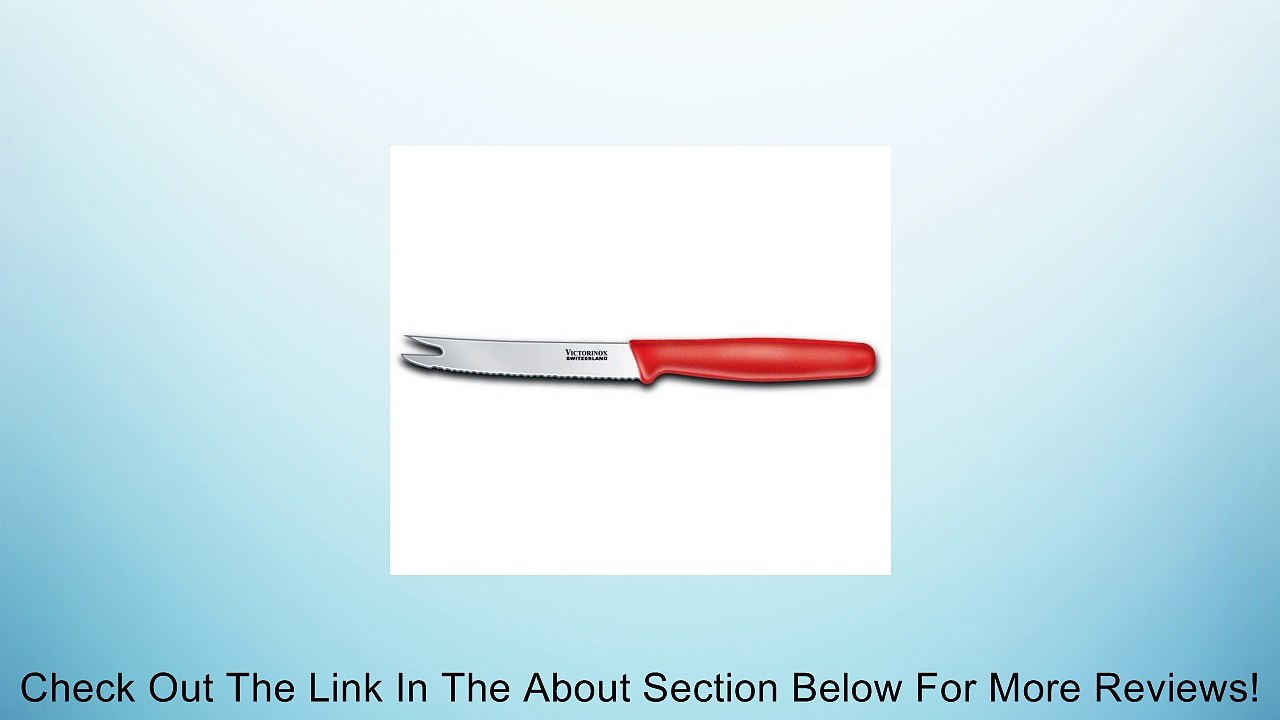 Victorinox Cutlery 4-1/4-Inch Fork-tipped Tomato Knife, Red Polypropylene Handle Review