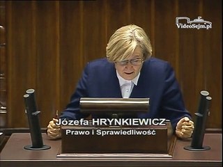 Poseł Józefa Hrynkiewicz - Wystąpienie z dnia 04 marca 2015 roku.