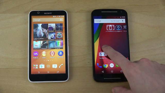 Sony Xperia E4 vs. Moto G 2014 Android 5.0.2 Lollipop - Which Is Faster (4K)