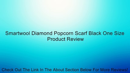Smartwool Diamond Popcorn Scarf Black One Size Review