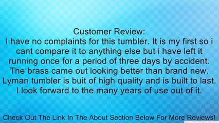 Lyman Pro 1200 Tumbler (115-Volt) Review