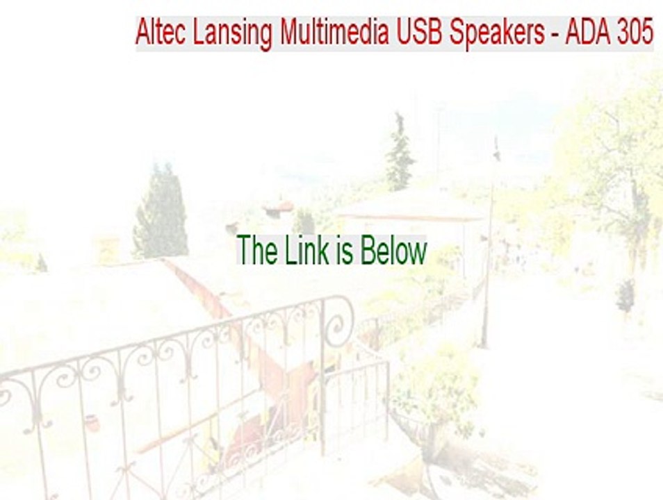Altec Lansing Multimedia USB Speakers - ADA 305 Key Gen (Altec Lansing Multimedia USB Speakers - ADA 305)
