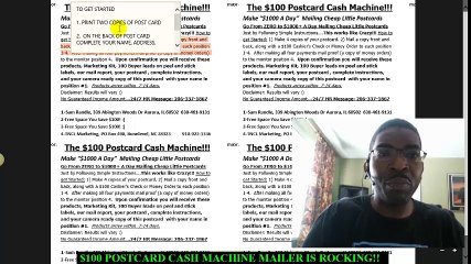 The $100 Postcard Cash Machine Review | Watch this Video Before you Join!
