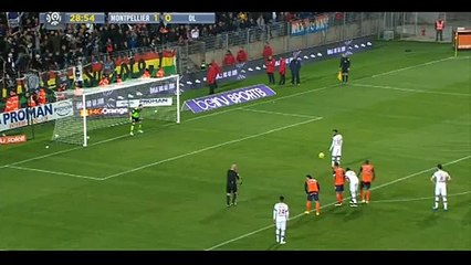 Goal  Lacazette - Montpellier 1-1 Lyon - 08-03-2015