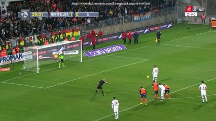 Alexandre Lacazette 1:1 Penalty Kick | Montpellier - Lyon 08.03.2015 HD