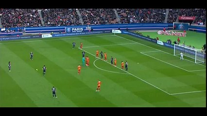 Goal David Luiz - PSG 1-0 Lens - 07-03-2015