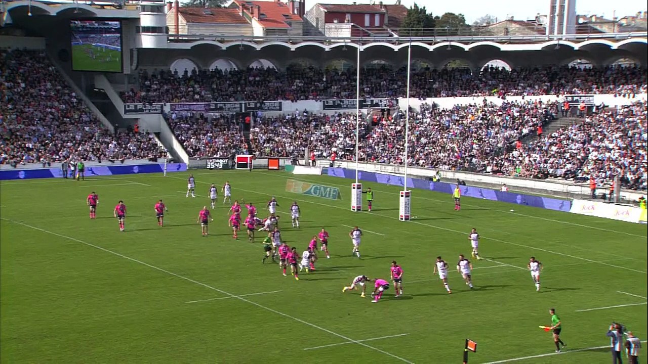 TOP14 - Bordeaux-Stade Français: Essai Rabah Slimani (PAR) - J19 - Saison 2014/2015