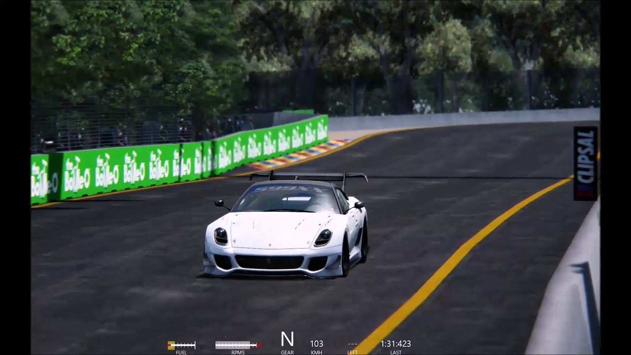 Ferrari 599XX EVO, Adelaide Clipsal 500 2011 Street Circuit, Replay, Assetto Corsa