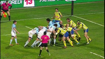 TOP14 - Clermont-Bayonne: Essai David Roumieu (BAY) - J19 - Saison 2014/2015