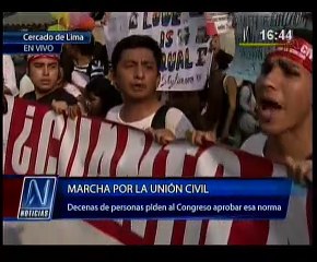 Unión civil: marcha se desplazó hacia la Plaza San Martín