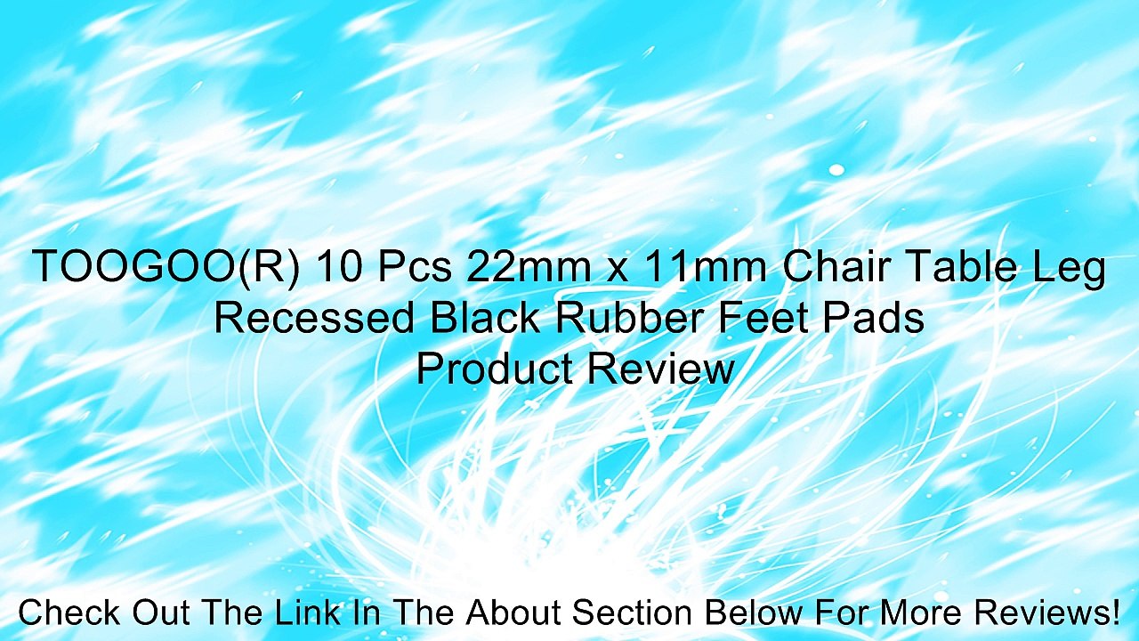 TOOGOO(R) 10 Pcs 22mm x 11mm Chair Table Leg Recessed Black Rubber Feet Pads Review