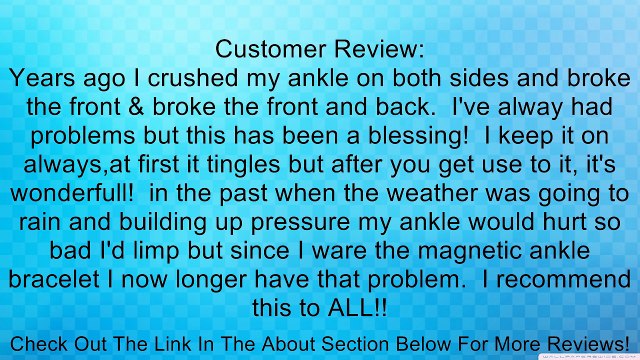 Magnetic Therapy Hematite Anklet Ankle Bracelet Review