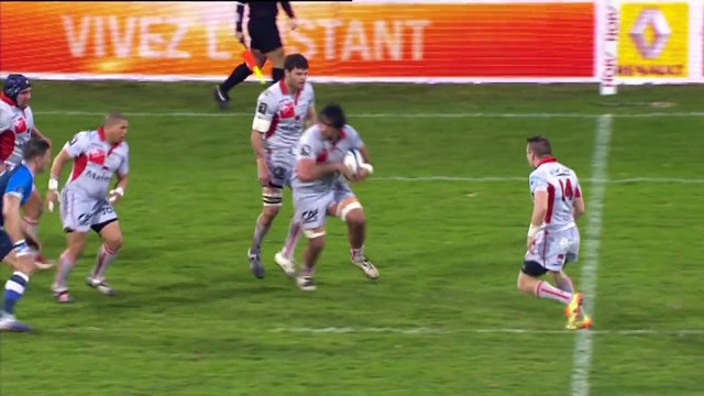 TOP14 - Castres-Lyon: Essai Toby Arnold (LYO) - J19 - Saison 2014/2015