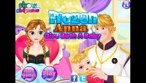 Frozen princess Anna give birth a baby in hospital game - Compilation