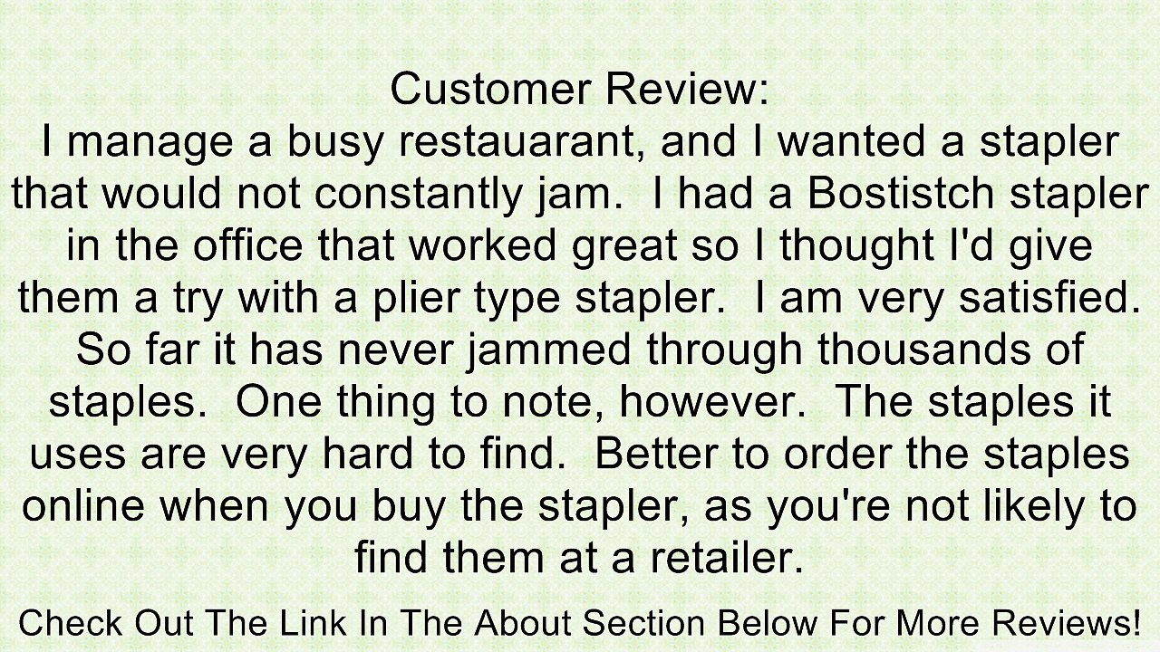 Bostitch Plier Stapler, Chrome (P3-CHROME) Review