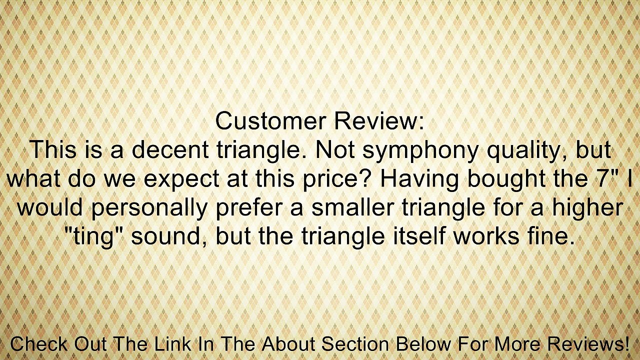 DD 7" Chrome Music Percussion Triangle, Striker & Case New! Review