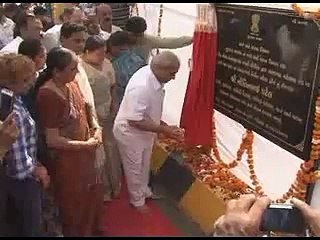 Ahmedabad Mehsana Highway Overbridge opening by Nitin Patel