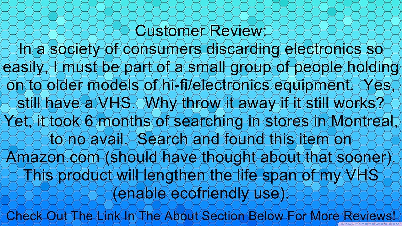 WET DRY VHS VCR VIDEO HEAD CLEANER TAPE Review