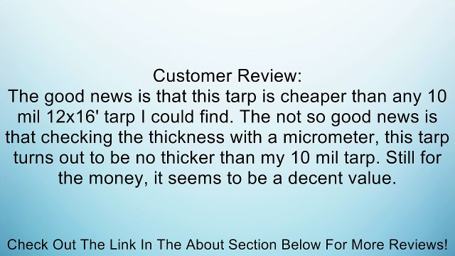 XtremepowerUS Heavy Duty Tarps 14 Mil Silver Multi-Purpose Waterproof Poly Tarp Cover with Tent Shelter Camping Tarpaulin (10' x 20') Review