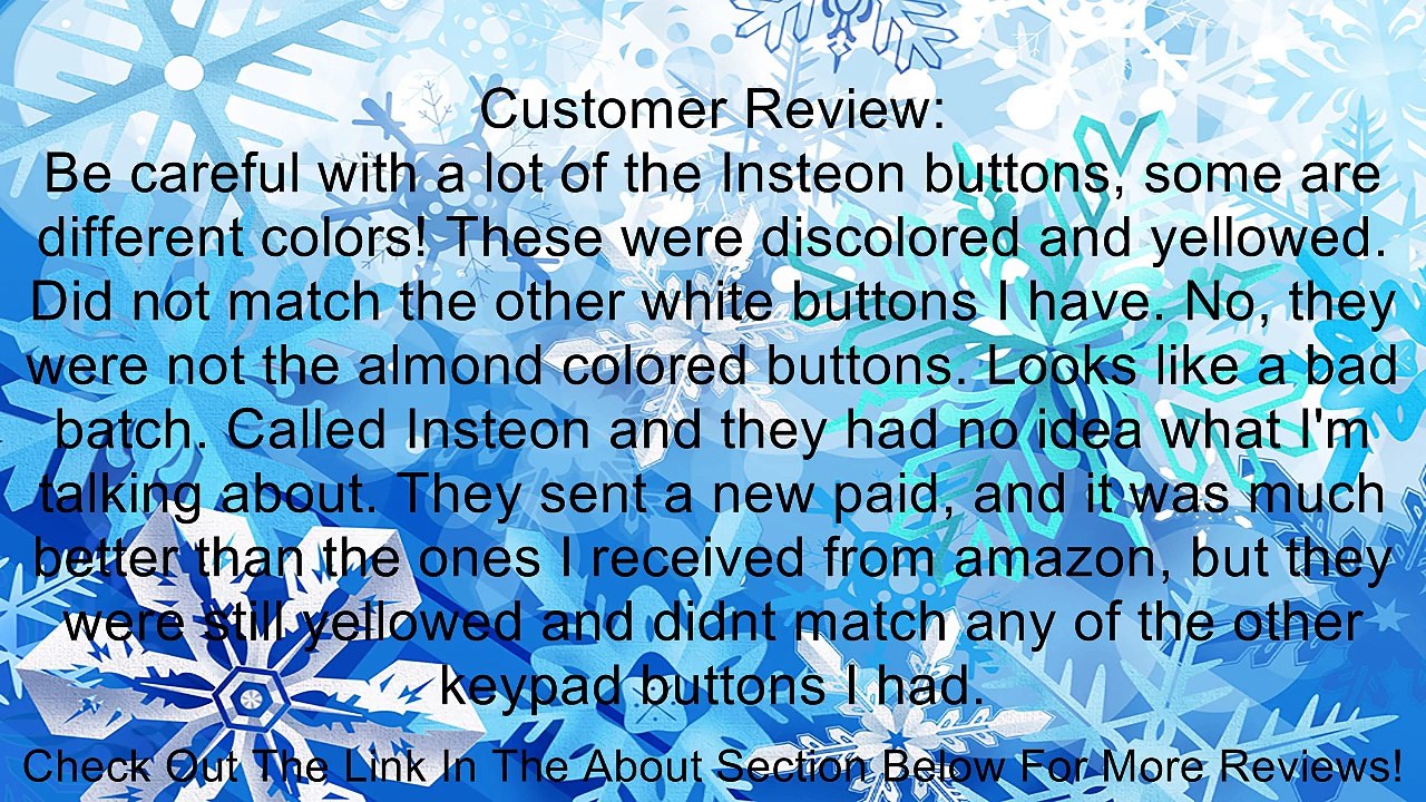 INSTEON 2322-382  FanLinc Button Kit for KeypadLinc, White Review