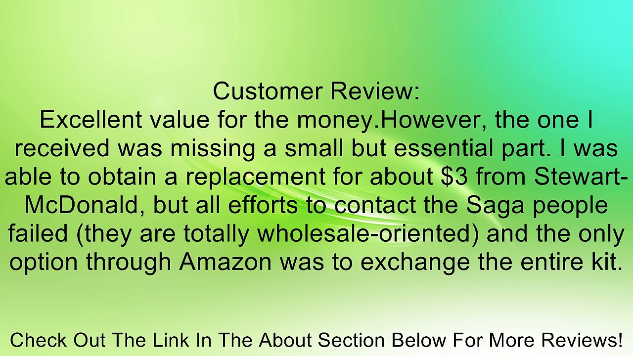 Saga ST-10 S Style Electric Guitar Kit Review