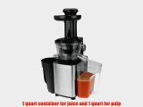 Kalorik FE 40764 SS Stainless Steel Slow Juicer