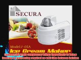 Secura Ice Cream Maker with Self-Refrigerating Compressor