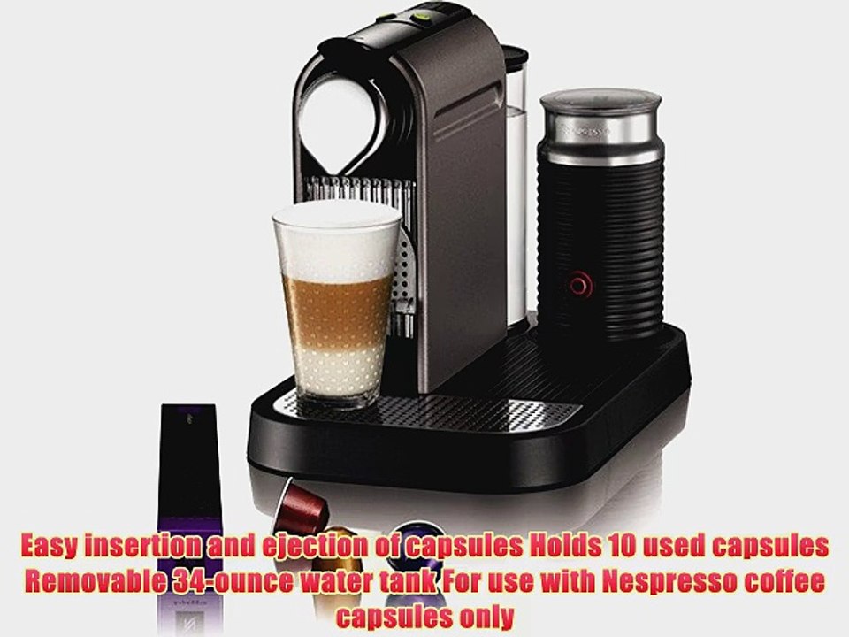 Nespresso C121-US4-TI-NE1 Espresso Maker with Aeroccino Milk Frother Titan