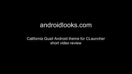 California Quail - Lovely Android Phone Theme
