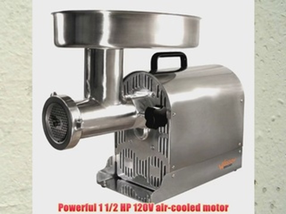 Weston #32 Stainless Steel Pro - Series Electric Meat Grinder and Stuffer