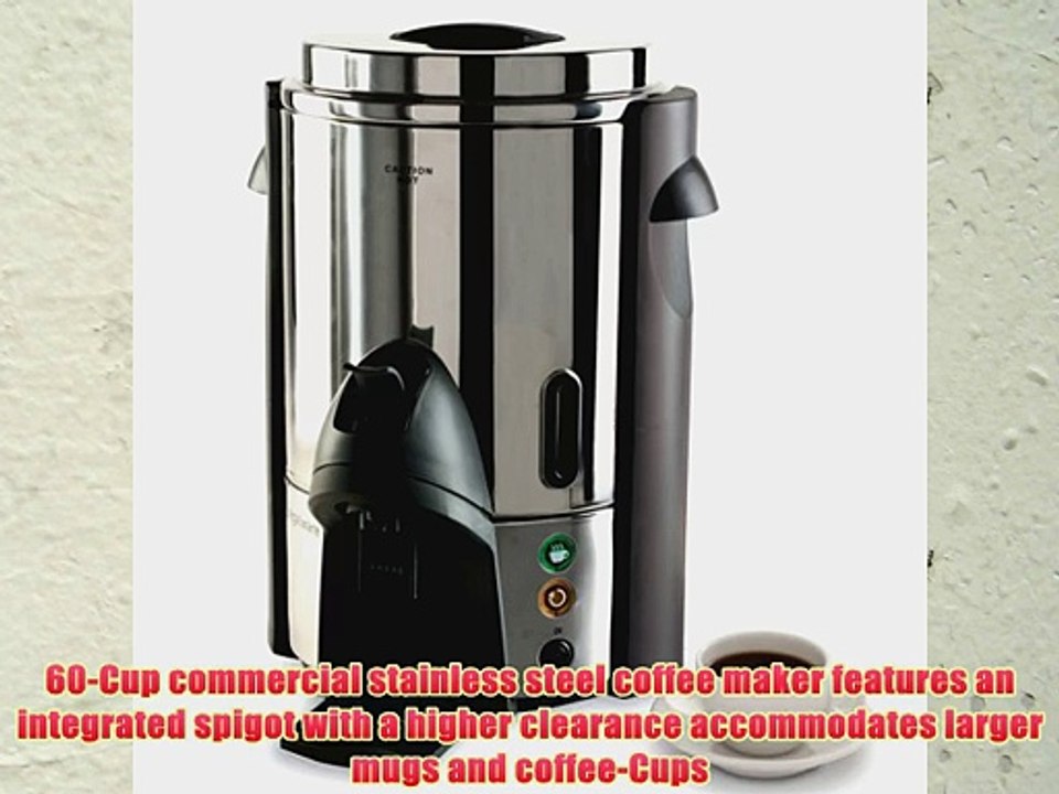 Focus Foodservice 57060 Regalware Commercial Stainless Steel Coffeemaker with One-Hand Dispensing