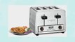 Waring Commercial WCT820 Heavy Duty Stainless Steel 120-volt Bagel Toaster with 4 Slots