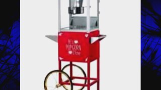 Great Northern Popcorn Red Popcorn Time 6 oz. Ounce Antique Popcorn Machine and Cart