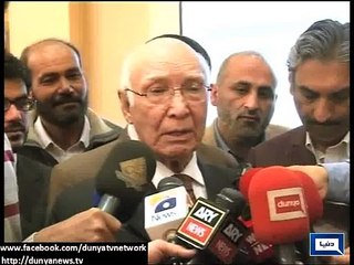 Dunya News - Sartaj terms negotiations only solution to Indo-Pak tension