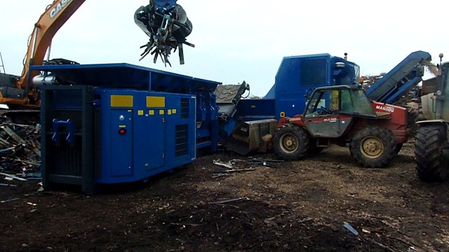 Ligne broyage Husmann birotor HL-2 1622 + HFG-5 broyage palettes