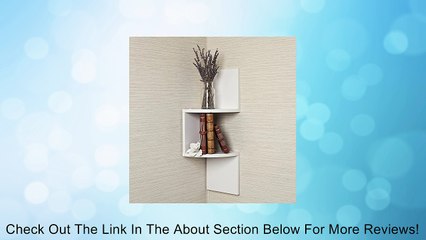 White Finish Corner Zig Zag Wall Shelf Review