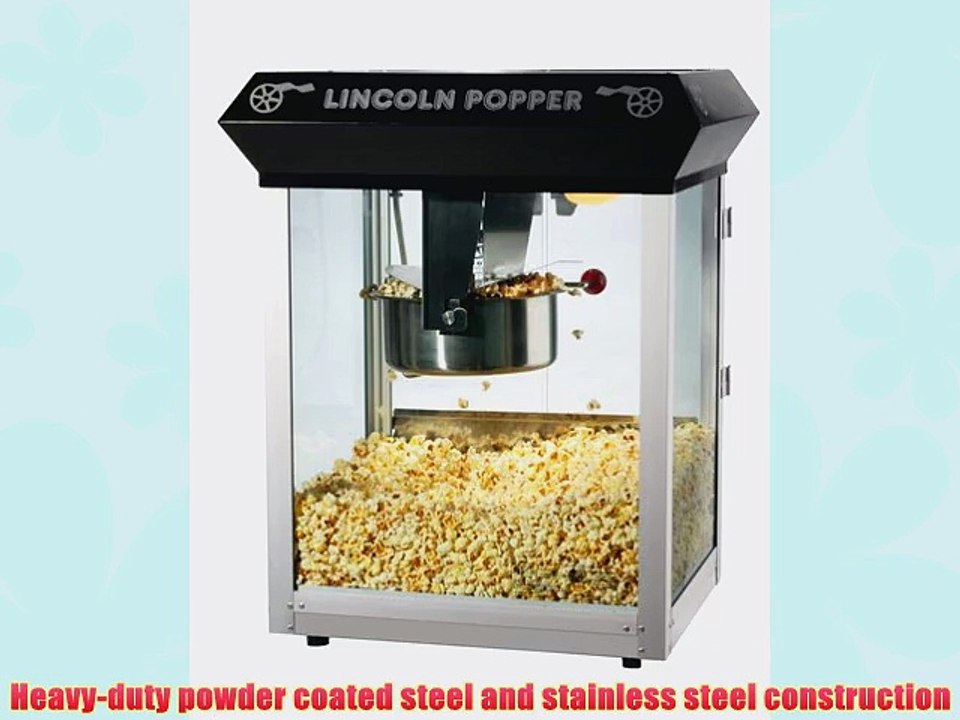 Great Northern Popcorn Black Bar Style Lincoln 8 Ounce Antique Popcorn Machine (Bar Style)