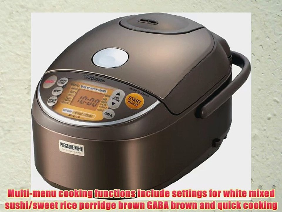 Zojirushi NP-NVC10 Induction Heating Pressure Cooker (Uncooked) and Warmer 5.5 Cups/1.0-Liter