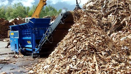 prébroyeur monorotor Husmann HL-1 1222 réduction de volume  bois