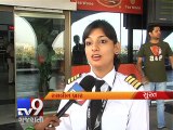 International Women's Day Surat-Bhavnagar flight flying high with FEMALES - Tv9 Gujarati