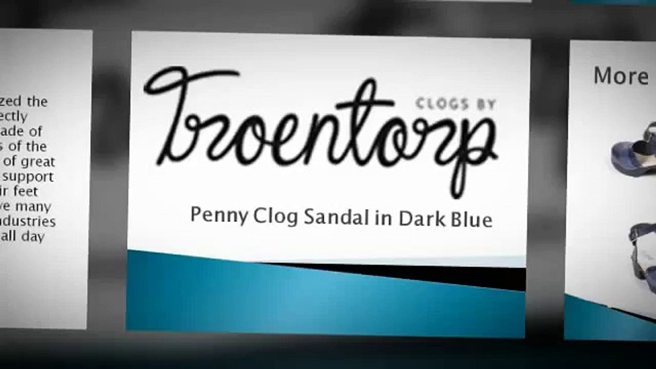 Penny Clog Sandal in Dark Blue
