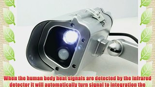 Solar Powered Cctv Security Fake Dummy Camera Cam with Flash Lights human Sensor