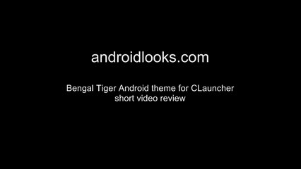 Bengal Tiger - Free Theme With Custom Design For Android Gadget