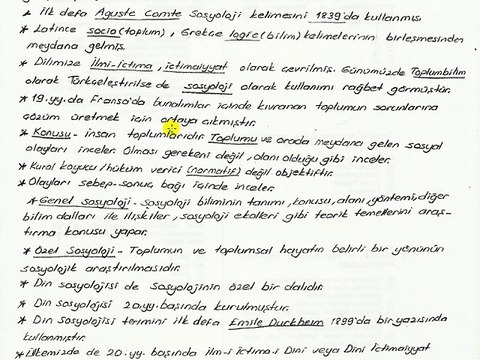 İLH2008 01.Ünite ErolBalcı - DİN SOSYOLOJİSİ Ders Özeti Din Sosyolojisinin Doğuşu ve Gelişimi
