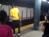 Brave Man Saves a Woman From Trying to Commit Suicide in a New York Subway