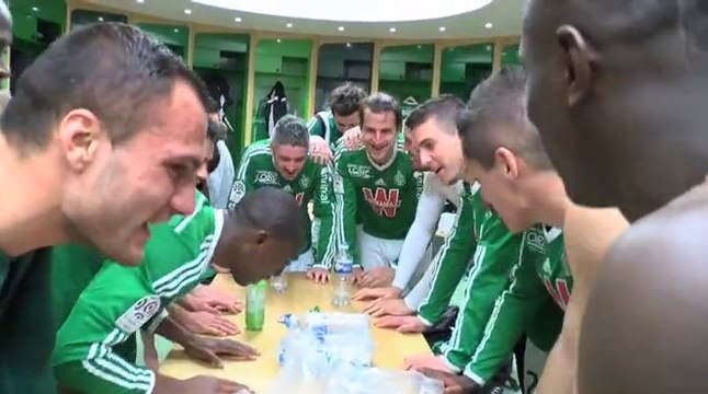 La joie des Verts après ASSE - Lorient (2-0)