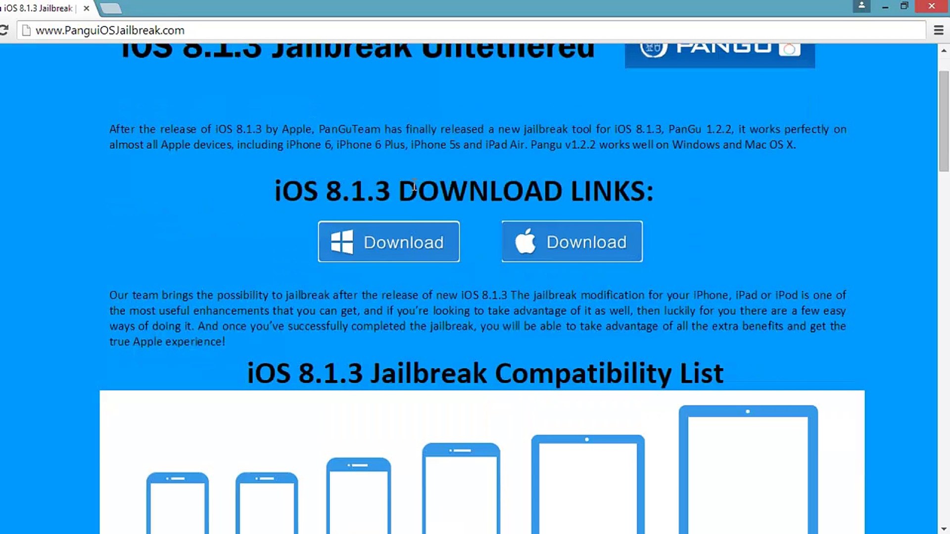Pangu UNTETHERED IOS 8.1.3 Jailbreak Tool For IPhone 5, Iphone 4.