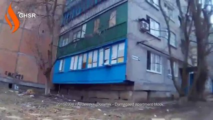 20150304 - Avdeevka, Donetsk - Damagaed apartment block