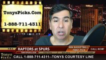 San Antonio Spurs vs. Toronto Raptors Free Pick Prediction NBA Pro Basketball Odds Preview 3-10-2015